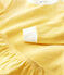 Kinderpyjama aus Bio-Baumwolle mit gelben Ringelstreifen gelb OCRE/weiss MARSHMALLOW